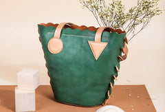 Handmade Genuine Leather Shopper Bag Bucket Bag Shoulder Bag Purse For Women - EverHandmade