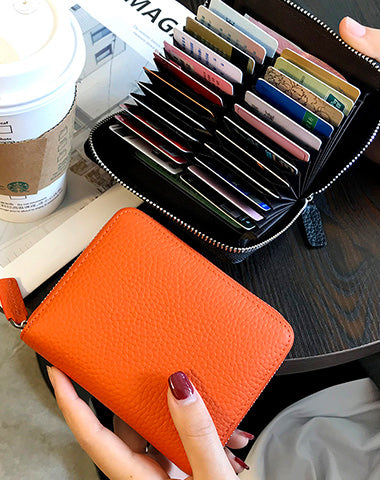Cute Women Pink Leather Card Holders Small Zip Card Wallet Card Holders Wallet F CH00582075