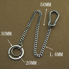 Stainless Steel 15inch Wallets Chain Cool Punk Rock Biker Trucker Wallet Chain Trucker Wallet Chain for Men