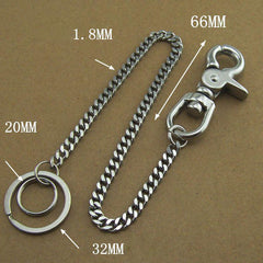 304 Solid Stainless Steel 15inch Wallet Chains Cool Punk Rock Biker Trucker Wallet Chain Trucker Wallet Chain for Men