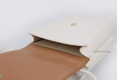 Stylish Leather White Black Womens Shoulder Bag Crossbody Bag Purse for Women