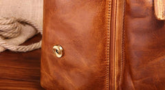 Vintage Coffee Leather Mens Briefcase Laptop Bag Business Bags Work Bag for Men
