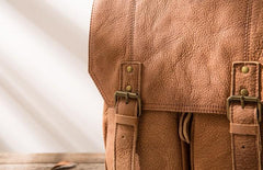 Cool Brown Mens Leather Backpacks Travel Backpacks Laptop Backpack for men