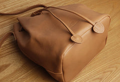 Genuine Leather Cute Bucket Bag Crossbody Bag Shoulder Bag Women Leather Purse