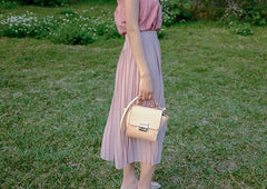 Stylish Leather Beige Womens Handbag Shoulder Bag Crossbody Purse for Women