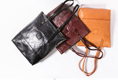 Handmade Genuine Leather Handbag Tote Purse Handbag Shoulder Bag Purse For Women - EverHandmade