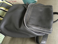 Vintage Soft LEATHER WOMEN Bucket Backpack School Backpack FOR WOMEN