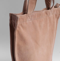 Vintage WOMENs LEATHER Small Handbag Tote Bag Work Tote Shoulder Purse FOR WOMEN