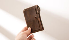 Leather Mens Card Holders Slim Front Pocket Wallet Coin Wallet for Men