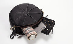 Fashion Womens Leather round purse circle bag circle handbag round handbag for women