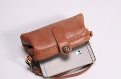 Vintage LEATHER Womens Wristlet Bag Change Long Wallet FOR Women