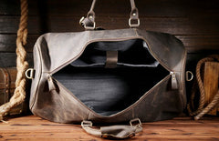 Vintage Leather Mens Large Weekender Bag Travel Bag Duffle Bag