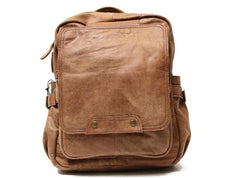 Leather Camel Mens Backpack Cool Travel Backpacks Laptop Backpack for men