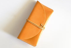 Handmade LEATHER Womens Long Wallet Leather Envelope Long Wallets FOR Women