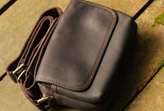 Cool Vintage Leather Mens Small Messenger Bag for men