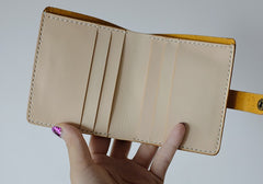 Handmade LEATHER Womens Small Wallet Leather Small Bifold Wallet FOR Women