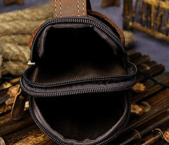 Mens Small Leather Holster Belt Case Belt Pouch Cell Phone Waist Pouch for Men