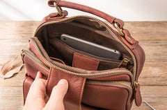 Cool Leather Mens Small Shoulder Bags Messengers Bag for Men
