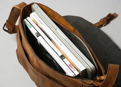 Handmade Leather Mens Cool Shoulder Bag Messenger Bag for men