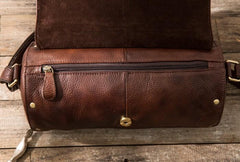 Cool Small Mens Leather Barrel Bag Messenger Bags Shoulder Bags  for Men