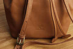 Genuine Leather Cute Bucket Bag Crossbody Bag Shoulder Bag Women Leather Purse