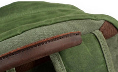 Waxed Canvas Leather Mens Camera Backpack Canvas Travel Backpack Canvas Camera Backpack for Men
