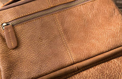 Brown Mens Leather Backpacks Travel Backpacks Laptop Backpack for men