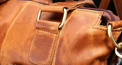 Vintage Coffee Leather Mens Briefcase Laptop Bag Business Bags Work Bag for Men