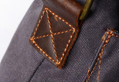 Mens Waxed Canvas Small Side Bag Messenger Bag Canvas Courier Bag for Men