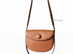Cute Leather Red Brown Womens Saddle Purse Saddle Shoulder Bag for Women