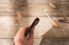 Coffee Cool Leather Mens Small Wallets Bifold Vintage Slim billfold Wallet for Men