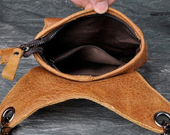 Cool Biker Leather Drop Leg Bag Mens Belt Pouch Waist Bag Shoulder Bag for Men
