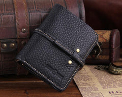 Genuine Leather Mens Cool Slim Long billfold Leather Wallet Men Small Wallets Bifold for Men