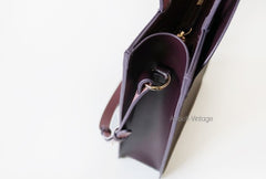 Stylish Leather Purple Blue Womens Tote Handbag Purse Shoulder Bag for Women