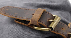 Cool Canvas Leather Mens Zipper Wristlet Bag Vintage Clutch Zipper Bag for Men