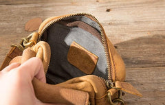 Leather Belt Pouch Phone Case Mens Waist Bag Shoulder Bag for Men