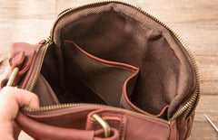 Cool Leather Mens Small Shoulder Bags Messengers Bag for Men