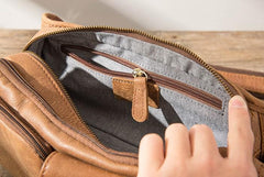 Vintage Leather Fanny Packs Mens Waist Bag Hip Pack Belt Bag for Men