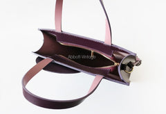 Stylish Leather Purple Blue Womens Tote Handbag Purse Shoulder Bag for Women
