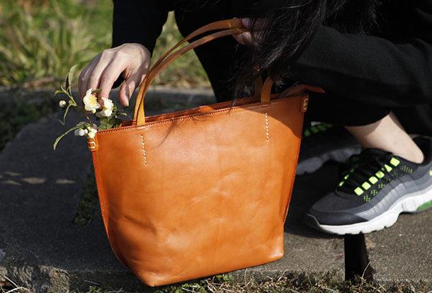 Genuine Leather Handbag Small Tote Bag Shopper Bag Shoulder Bag Purse