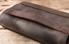 Cool Leather Mens Large Long Zipper Clutch Wallet Long Wallet for Men