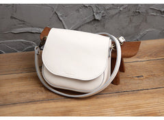 Cute Black LEATHER Flip Side Bag Handmade WOMEN Saddle Phone Crossbody BAG Purse FOR WOMEN