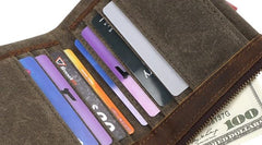 Mens Canvas Small Wallet for men Bifold Cool Men billfold Small Wallet