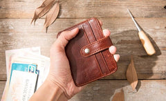 Leather Mens Card Holder Slim Front Pocket Wallet Card Wallets for Men