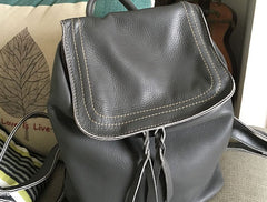 Vintage Soft LEATHER WOMEN Bucket Backpack School Backpack FOR WOMEN