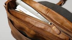 Handmade Leather Mens Cool Shoulder Bag Messenger Bag for men