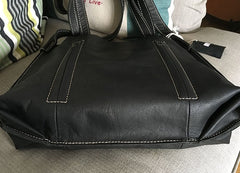 Vintage WOMENs Black Small LEATHER Tote Bag Fashion Tote Purse FOR WOMEN