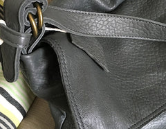 Vintage WOMENs LEATHER Large Messenger Bag Shoulder Bag Purse FOR WOMEN