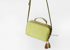 Cute Leather Green Womens Mini Box Crossbody Purse Box Shoulder Bag for Women