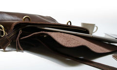 Cool Leather Mens Briefcase Messenger Bags Handbag Shoulder Bag for men